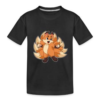 Drôle de renard - T-shirt bio Premium Enfant - noir - Devant