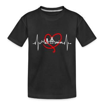Bochum Heartbeat Bochum Skyline Accueil Ruhrpott - T-shirt bio Premium Enfant - noir - Devant