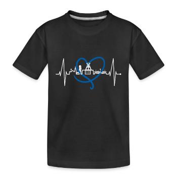 Bochum Heartbeat Bochum Skyline Accueil Ruhrpott - T-shirt bio Premium Enfant - noir - Devant