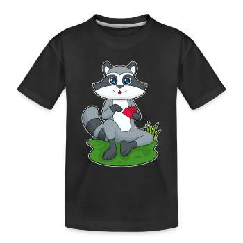 Cartes de poker Raccoon - T-shirt bio Premium Enfant - noir - Devant