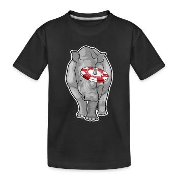 Jetons de poker Rhino Poker - T-shirt bio Premium Enfant - noir - Devant