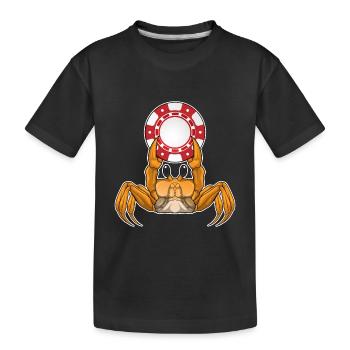Jetons de poker Crab Poker - T-shirt bio Premium Enfant - noir - Devant