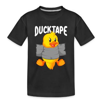 Duck Tape | Entenküken mit Duct Tape - Kinder Premium Bio T-Shirt - Schwarz - Vorne