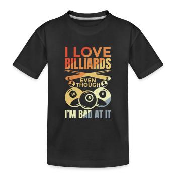 Lustiger Billard Witz - Kinder Premium Bio T-Shirt - Schwarz - Vorne