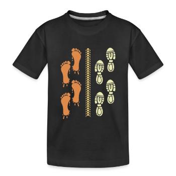 Triathlet Läufer Radfahrer - Kinder Premium Bio T-Shirt - Schwarz - Vorne