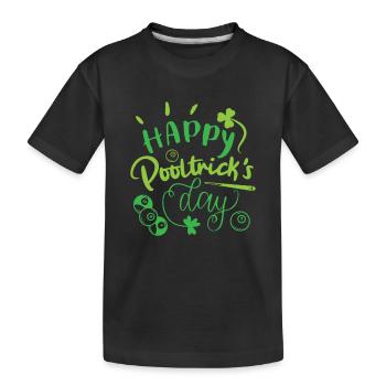 Billard St. Patricks - Kinder Premium Bio T-Shirt - Schwarz - Vorne