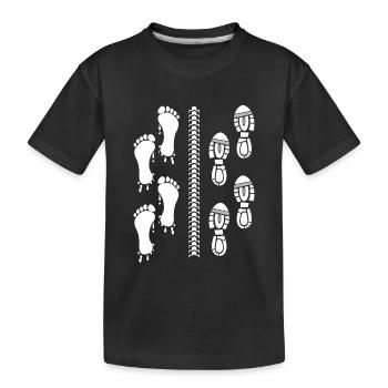 Lustiges Triathlon Design - Kinder Premium Bio T-Shirt - Schwarz - Vorne