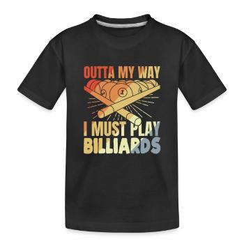 Billard Witz - Kinder Premium Bio T-Shirt - Schwarz - Vorne