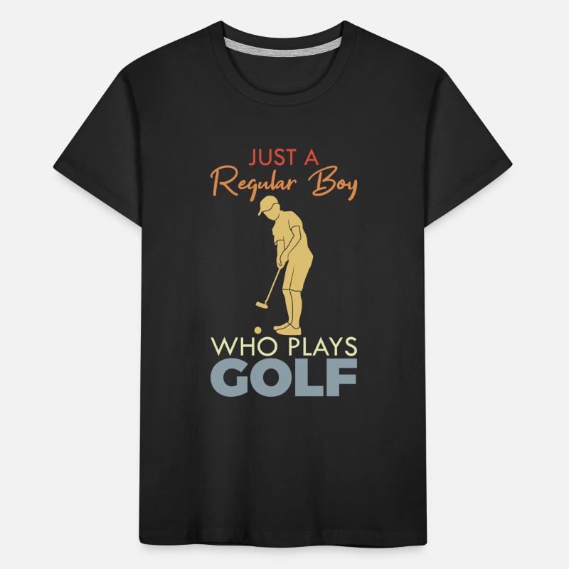 Golf Junge Kinder Premium Bio T-Shirt