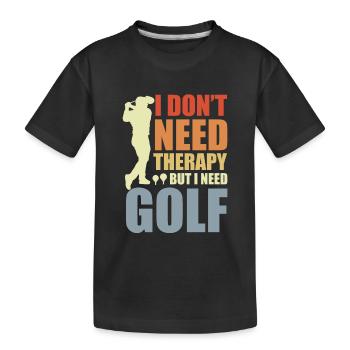 Lustiger Golf Witz - Kinder Premium Bio T-Shirt - Schwarz - Vorne