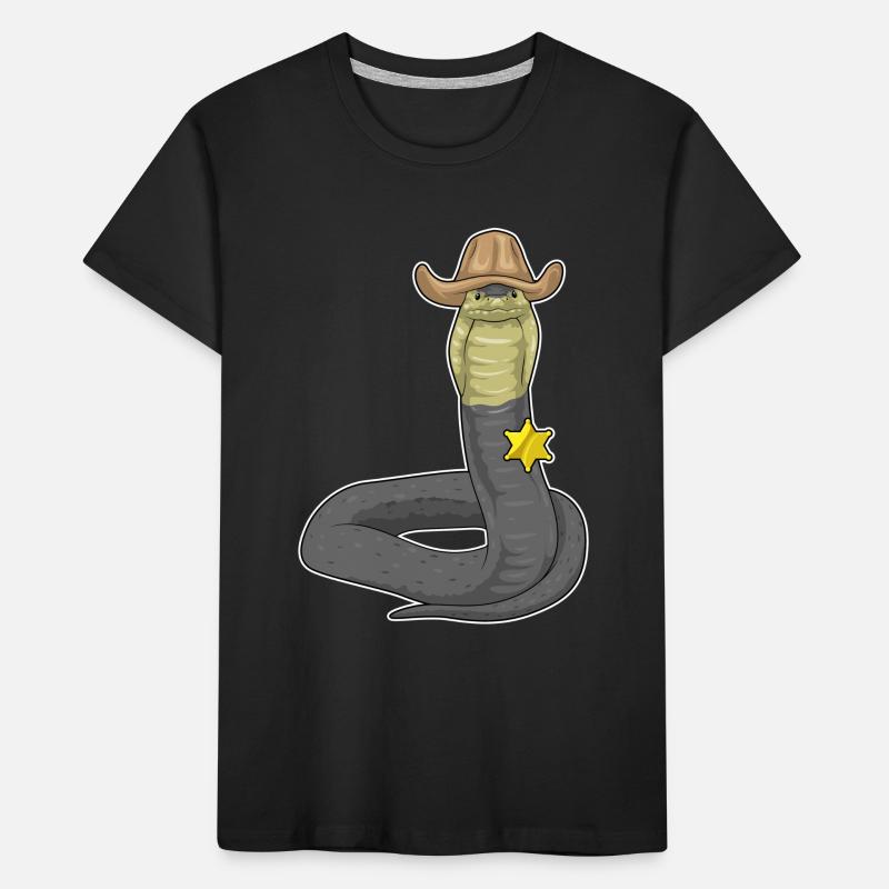 Snake Sheriff Sheriff's Hat Kids' Premium Organic T-Shirt