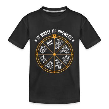 Support informatique Roue de la fortune Service Desk IT Helpdesk Nerd - T-shirt bio Premium Enfant - noir - Devant
