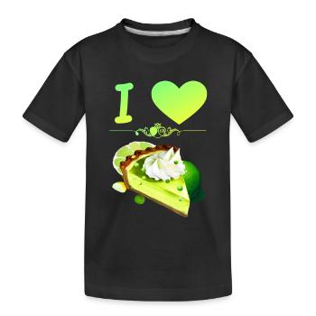 I Love Key Lime Pie - Kids' Premium Organic T-Shirt - black - Front