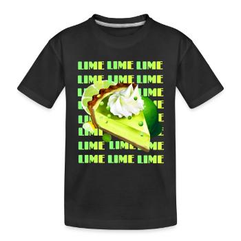 Key Lime Pie - Kids' Premium Organic T-Shirt - black - Front