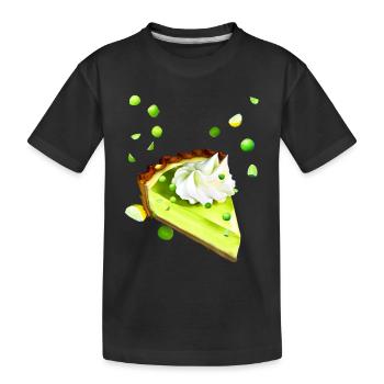 Limettenkuchen Citrone Limette - Kinder Premium Bio T-Shirt - Schwarz - Vorne