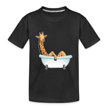 Baignoire girafe - T-shirt bio Premium Enfant - noir - Devant