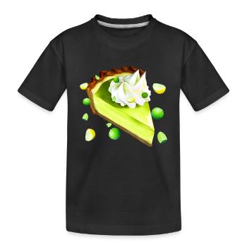 Limettenkuchen Stück Key Lime Pie - Kinder Premium Bio T-Shirt - Schwarz - Vorne