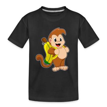 Monkey Banana - Kids' Premium Organic T-Shirt - black - Front