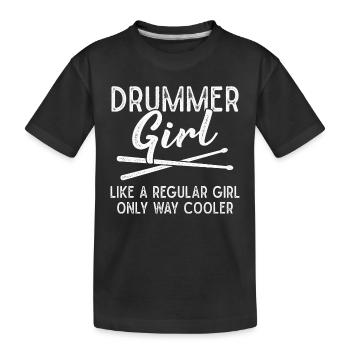 Drummer Girls Drumsticks - T-shirt bio Premium Enfant - noir - Devant