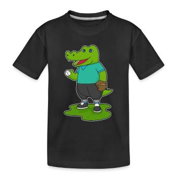 Gant de baseball en crocodile - T-shirt bio Premium Enfant - noir - Devant