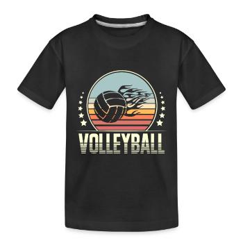 Volleyball - Kids' Premium Organic T-Shirt - black - Front