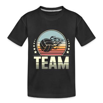 Volleyball Team - Kids' Premium Organic T-Shirt - black - Front