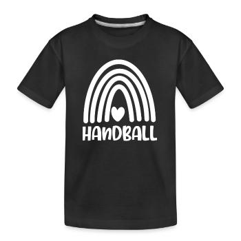 Handball Handballer - Kinder Premium Bio T-Shirt - Schwarz - Vorne