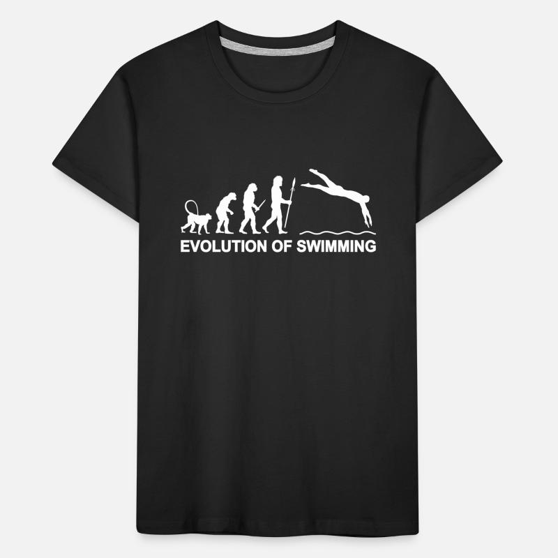 Évolution de la natation T-shirt bio Premium Enfant
