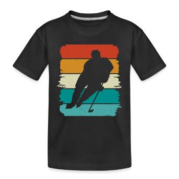 Eishockey - Kinder Premium Bio T-Shirt - Schwarz - Vorne