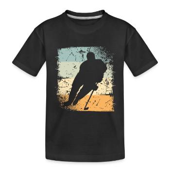 Eishockey - Kinder Premium Bio T-Shirt - Schwarz - Vorne