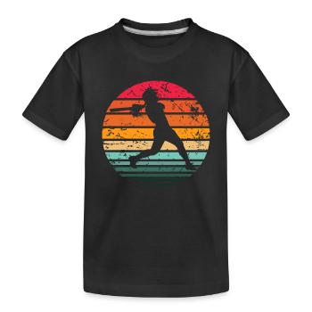 Baseball - Kinder Premium Bio T-Shirt - Schwarz - Vorne