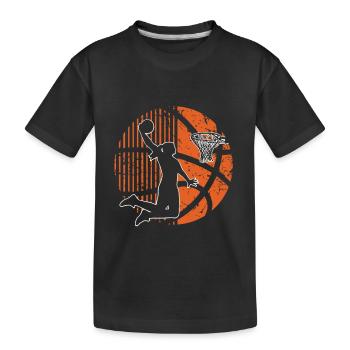 Basketball féminin Basketball féminin - T-shirt bio Premium Enfant - noir - Devant