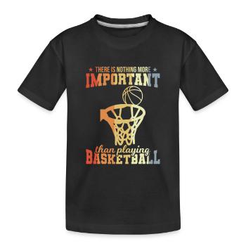 Joueur de basket-ball disant - T-shirt bio Premium Enfant - noir - Devant