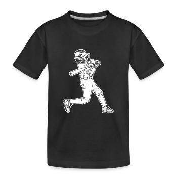 Baseball Kind - Kinder Premium Bio T-Shirt - Schwarz - Vorne