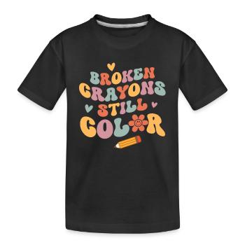 Psychische Gesundheit Mental Health - Kinder Premium Bio T-Shirt - Schwarz - Vorne