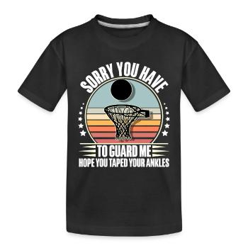 Basketball Basketballer - Kinder Premium Bio T-Shirt - Schwarz - Vorne