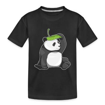 Panda Leaf - T-shirt bio Premium Enfant - noir - Devant