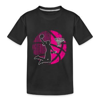 Basketball féminin Basketball féminin - T-shirt bio Premium Enfant - noir - Devant