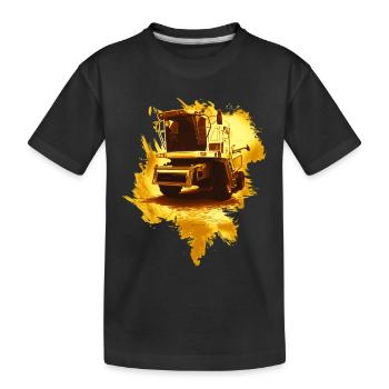 Combine Harvester Gold - Kids' Premium Organic T-Shirt - black - Front