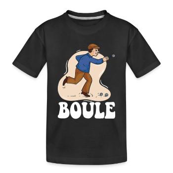 Boule boule pour boules pétanque - T-shirt bio Premium Enfant - noir - Devant
