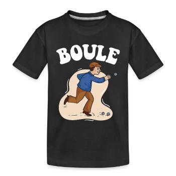 Boules boules boules pour boule pétanque boule - T-shirt bio Premium Enfant - noir - Devant