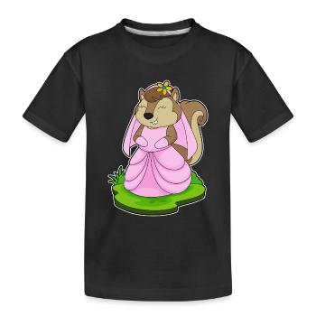 Mariage au voile de mariée Écureuil - T-shirt bio Premium Enfant - noir - Devant