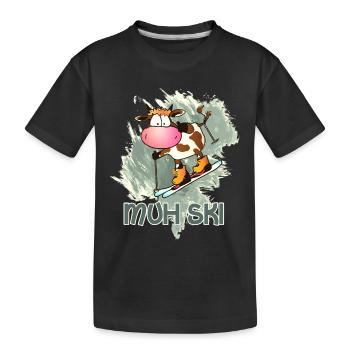 Muh Ski - Kinder Premium Bio T-Shirt - Schwarz - Vorne
