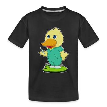 Infirmière Canard Vie Quotidienne - T-shirt bio Premium Enfant - noir - Devant