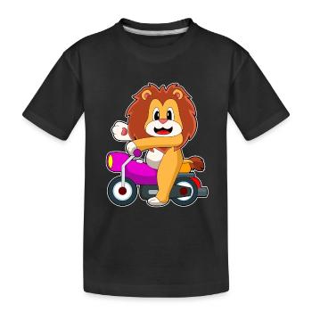 Moto Lion - T-shirt bio Premium Enfant - noir - Devant