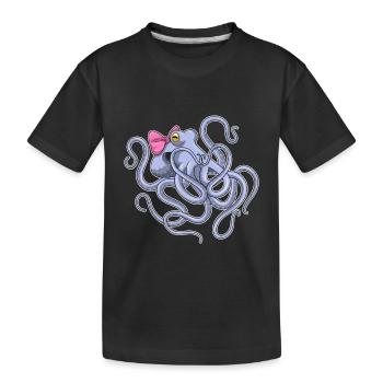 Boucle de pieuvre - T-shirt bio Premium Enfant - noir - Devant