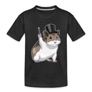 Baguette magique de hamster - T-shirt bio Premium Enfant - noir - Devant