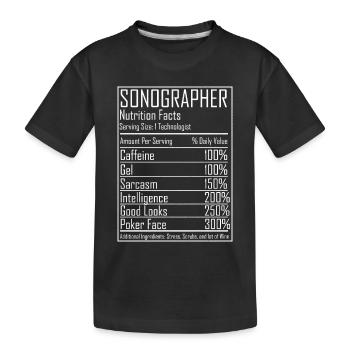 Ultrasound Tech Échographiste Radiologie Nutrition - T-shirt bio Premium Enfant - noir - Devant