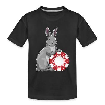 Bunny Poker Jetons de poker - T-shirt bio Premium Enfant - noir - Devant