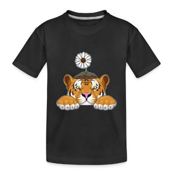 Marguerites tigres - T-shirt bio Premium Enfant - noir - Devant